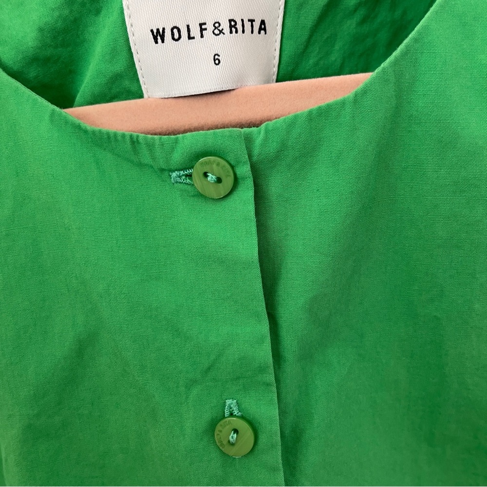 Wolf & Rita Green Button-Up Top - Picture 2 of 3